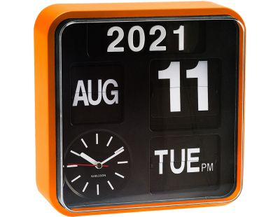 Horloge en plastique Mini Flip 24.5 cm (Orange)