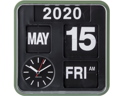 Horloge en plastique Mini Flip 24.5 cm (Vert)