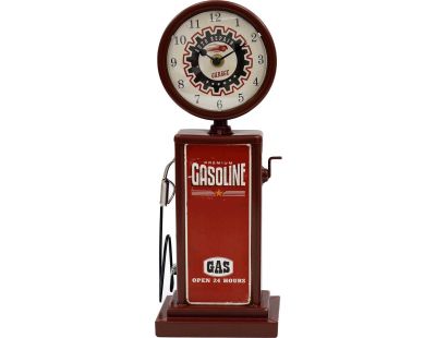 Horloge pompe à essence retro (Rouge)