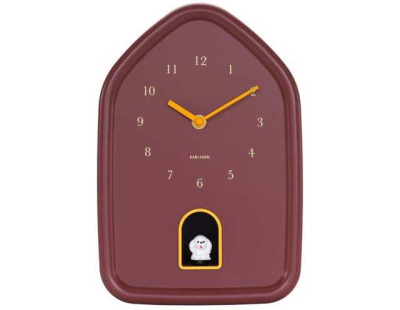 Horloge à poser Modern Doggy (Rouge bordeaux)