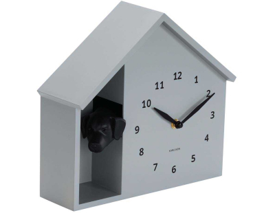Horloge à poser Peeking Doggy (Gris souris)