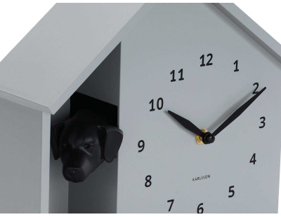 Horloge à poser Peeking Doggy (Gris souris)