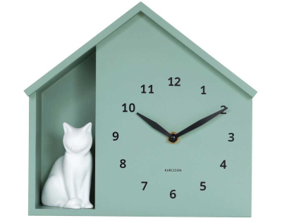 Horloge à poser Siting cat (Jade)