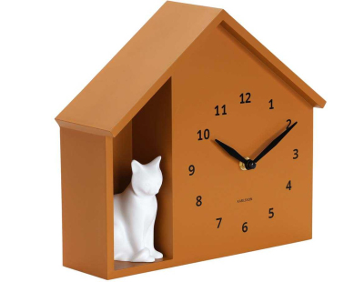 Horloge à poser Siting cat (Jaune ocre)