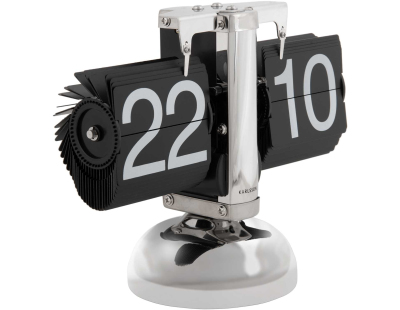 Horloge à poser Small Flip (Chrome)