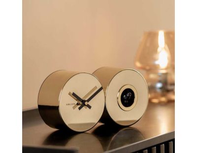 Horloge à poser en métal Duo Cuckoo (Doré)