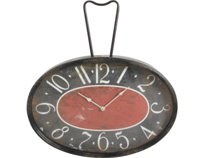 Horloge rétro en métal et verre