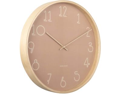 Horloge ronde en MDF Sencillo 40 cm (Rose pâle)