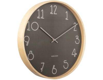 Horloge ronde en MDF Sencillo 40 cm (Gris foncé)