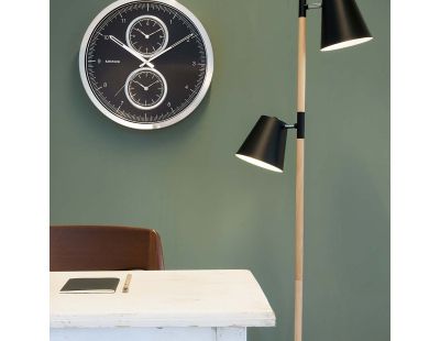 Horloge ronde Multiple time 50 cm (Noir)