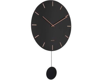 Horloge ronde en acier Impressive 47 cm (Noir et cuivré)