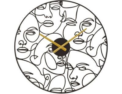 Horloge ronde en métal Faces 50 x 3.5 cm