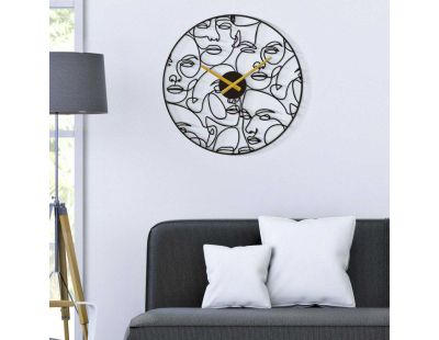 Horloge ronde en métal Faces 50 x 3.5 cm