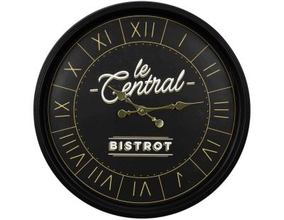 Horloge ronde en plastique Bistrot 50 cm