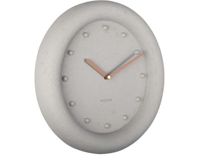 Horloge ronde en résine Petra  30 cm (Gris)