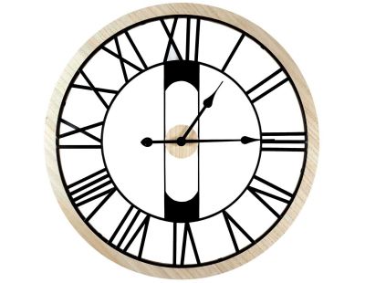 Horloge silencieuse en bois et métal 70 cm Jack