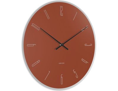 Horloge en verre Mirror numbers (Marron)