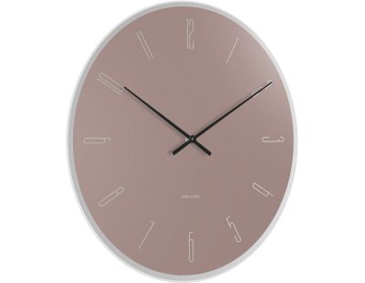 Horloge en verre Mirror numbers (Rose)