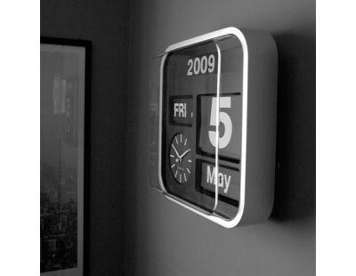 Horloge vintage Big Flip 43 cm (Argent)