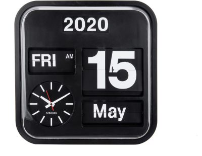 Horloge vintage Big Flip 43 cm (Noir)