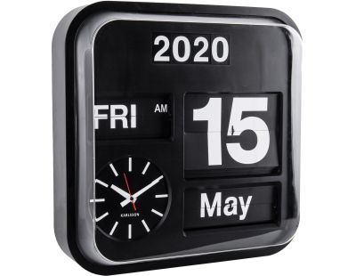 Horloge vintage Big Flip 43 cm (Noir)