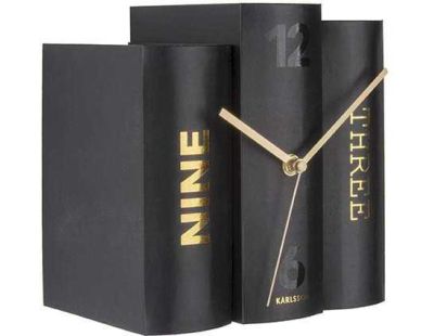 Horloges 3 livres Book (Noir)
