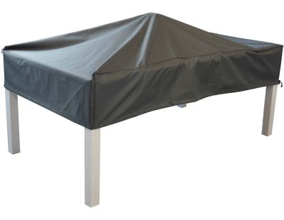 Housse de protection en forme de L pour meubles de jardin, patio,  imperméable, coupe-vent, avec sac de rangement pour extérieur (noir,  300x300x98 cm)