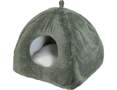Igloo pour chat en fourrure Olympe 41 x 41 cm (Kaki)