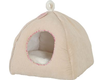 Igloo pour chats en velours côtelé Bloom