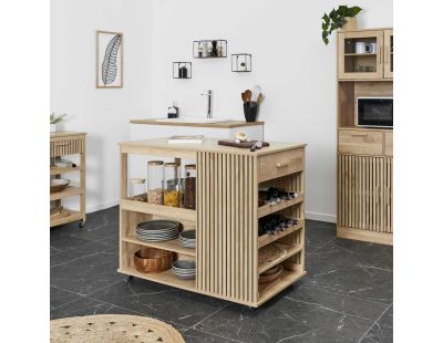 Ilot de cuisine en bois Klaus