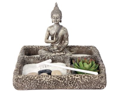 Jardin zen avec bouddha 19 x 14 x 19 cm