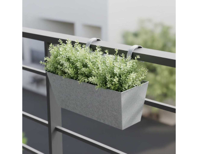 Jardinière balcon en zinc à suspendre (Gris)