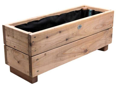 Jardinière en mélèze Moline 60 x 22 x 20 cm (Naturel)