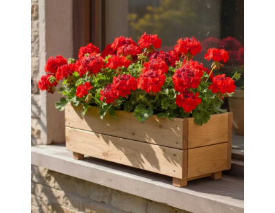 Jardinière en mélèze Moline 60 x 22 x 20 cm (Naturel)