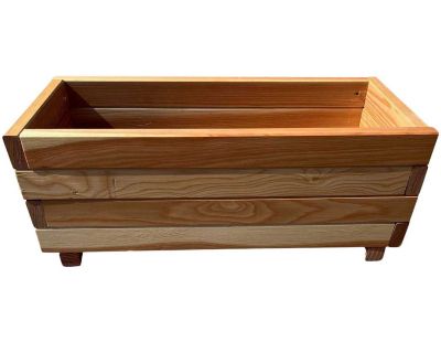 Jardinière en mélèze huilé 70 x 30 x 27.5 cm Edelweiss