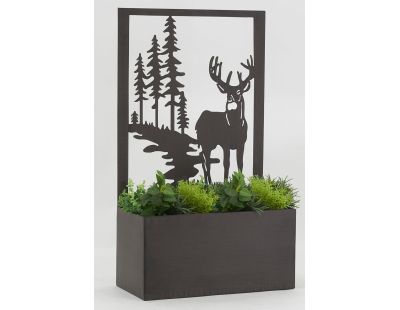 Jardinière en métal avec Treillis Cerf
