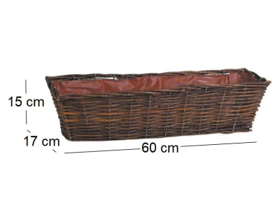 Jardinière en osier brut