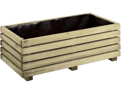 Jardinière en pin traité autoclave avec film de protection Kub (80 cm)