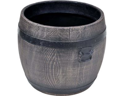 Jardinière ronde en polyéthylène imitation tonneau Bolero (47 x 51 cm)