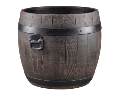 Jardinière ronde en polyéthylène imitation tonneau Bolero (61 x 62.5 cm)