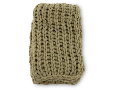 Jeté de canapé grosse maille en polyester Kate 170 x 130 cm (Vert)