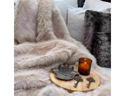 Jeté de canapé en polyester 200x75 Lolita (Beige)