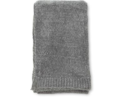 Jeté de canapé en polyester chenille Ally 170 x 130 cm (Gris foncé)