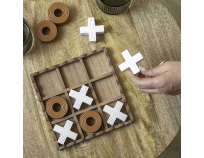 Jeu de morpion en MDF Tic Tac (Orange)