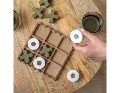 Jeu de morpion en MDF Tic Tac (Vert)