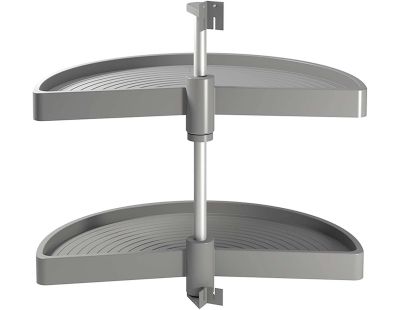 Jeu de plateaux tournants demi-lune gris Shelvo (Pour module de 90 cm )