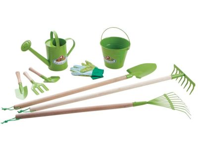 Kit 9 outils de jardinage pour enfant (Vert)