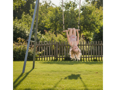 Kit 3 accessoires balançoire + anneaux de gym + trapèze