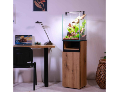 Kit aquarium avec colonne filtre et éclairage led (96 litres)