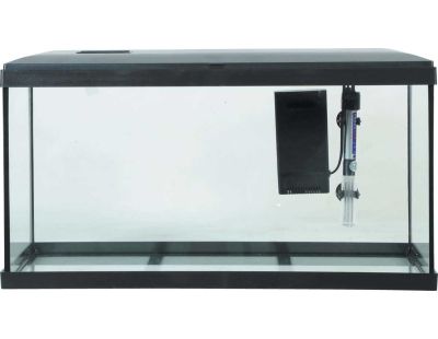Kit aquarium eau douce avec éclairage et filtres Initio 54 litres (Noir)